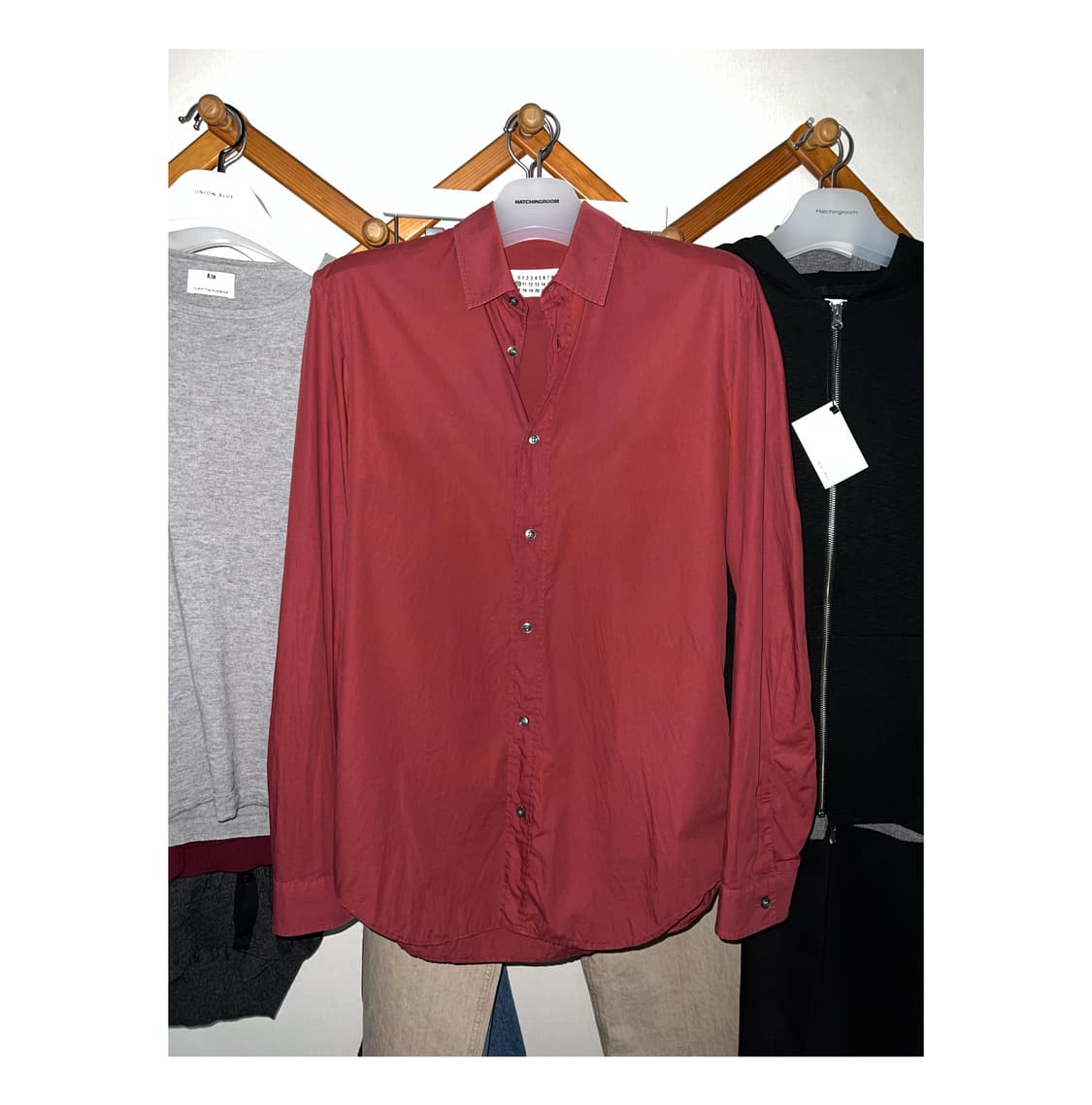Margiela burgundy shirts 48 상품이미지1