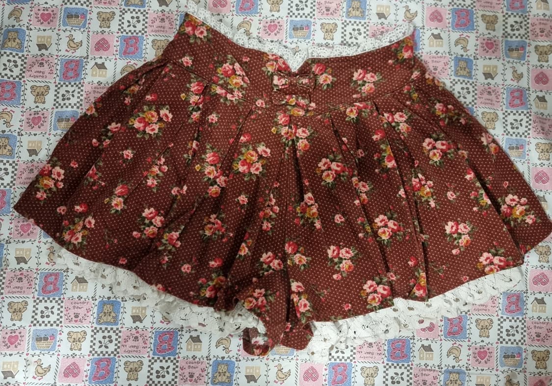 리즈리사(Liz Lisa) 초코플라워 데님 큐롯 상품이미지1