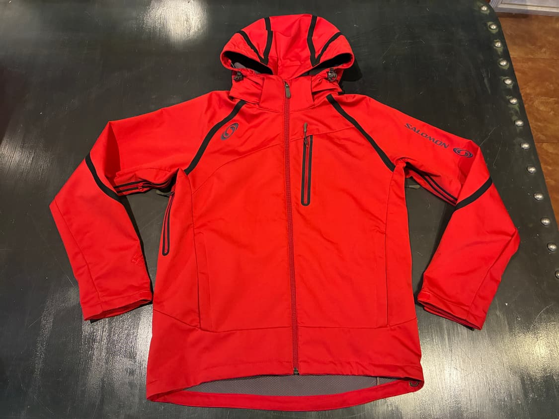 M) 살로몬 소프트 쉘 바람막이 자켓 레드 상품이미지1