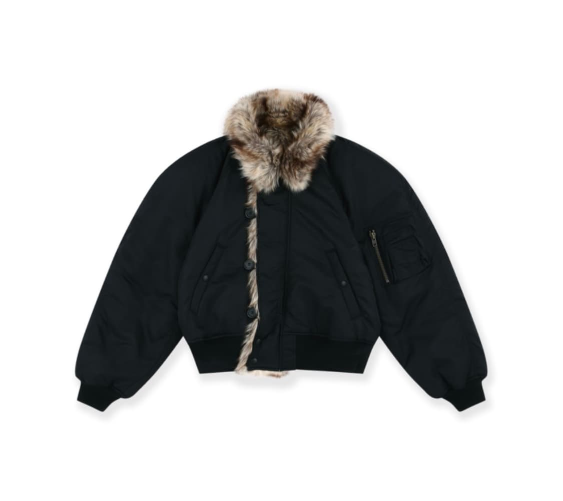 프로토콜인덱스 숄더 퍼 N2B 자켓 블랙 상품이미지1