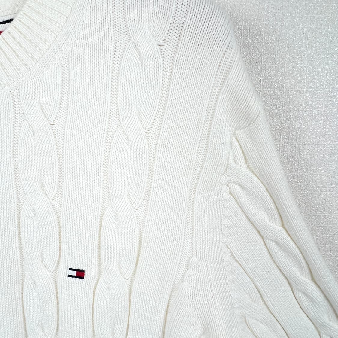 타미힐피거 여성 PIMA코튼 케이블 니트 스웨터 S 상품이미지4