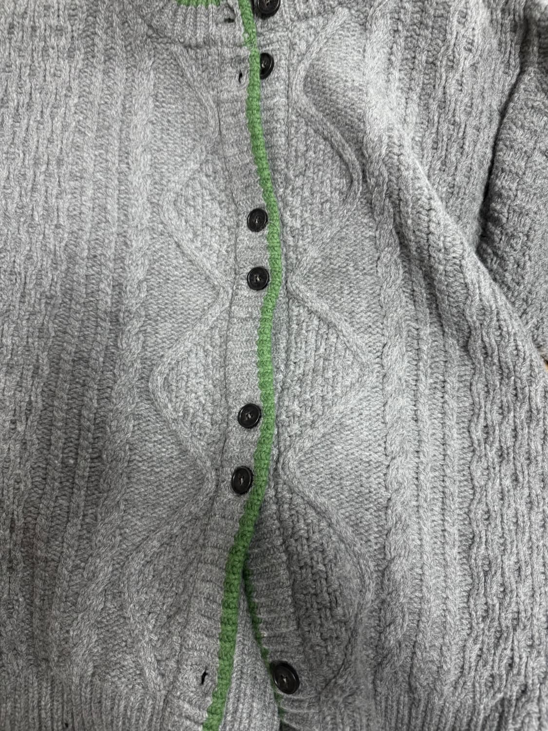 노컨텐츠 케이블 니트 가디건 그레이 상품이미지2