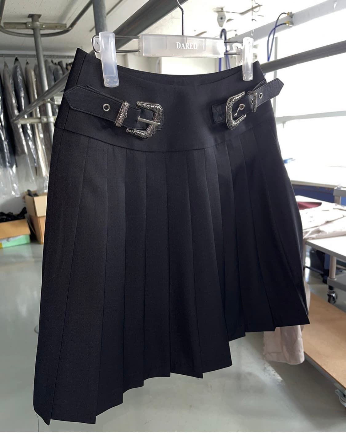 데어드 웨스턴 벨트 플리츠 스커트 M 상품이미지1