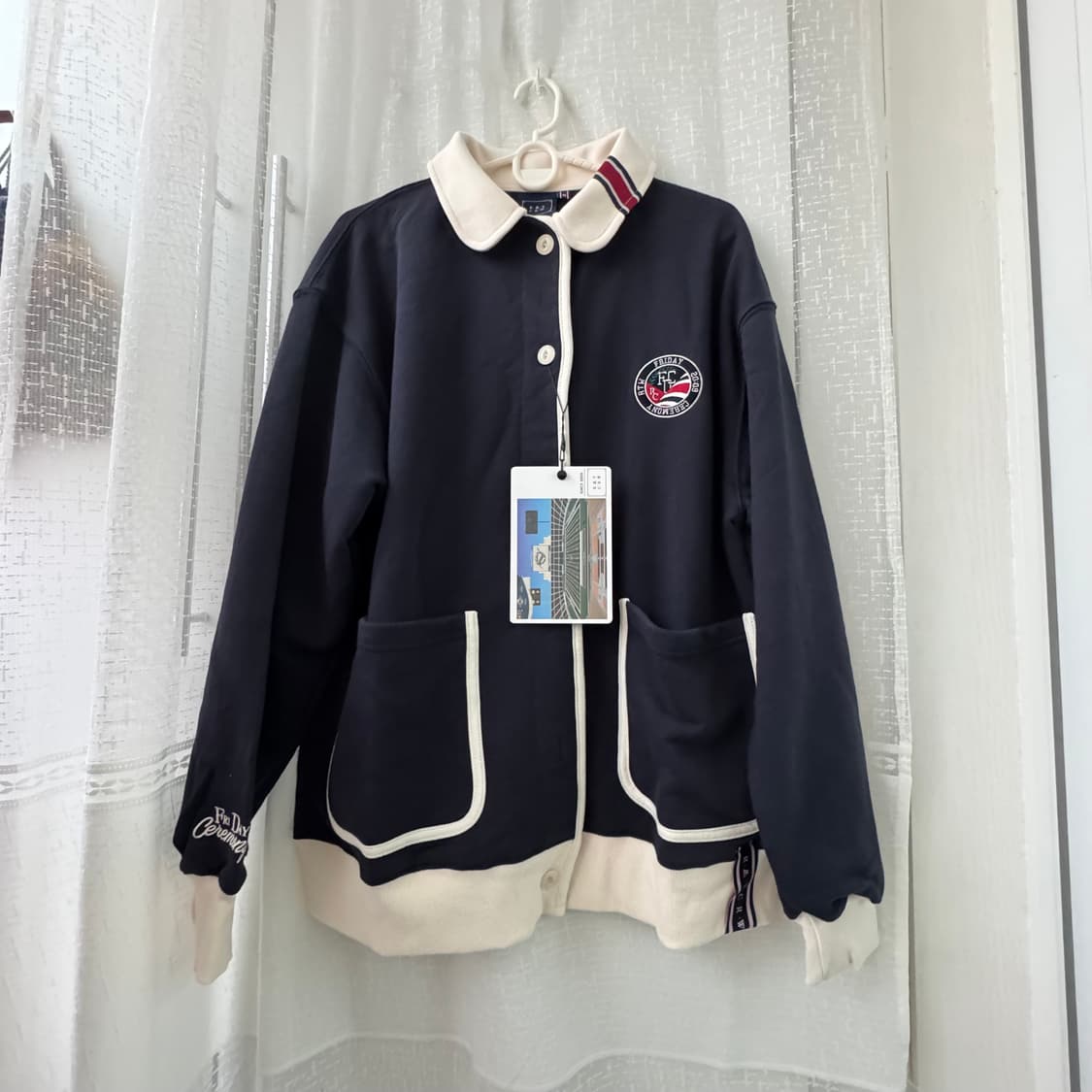 (미착용 새것)로멘틱 크라운 코튼 가디건 M 남여공용 상품이미지1