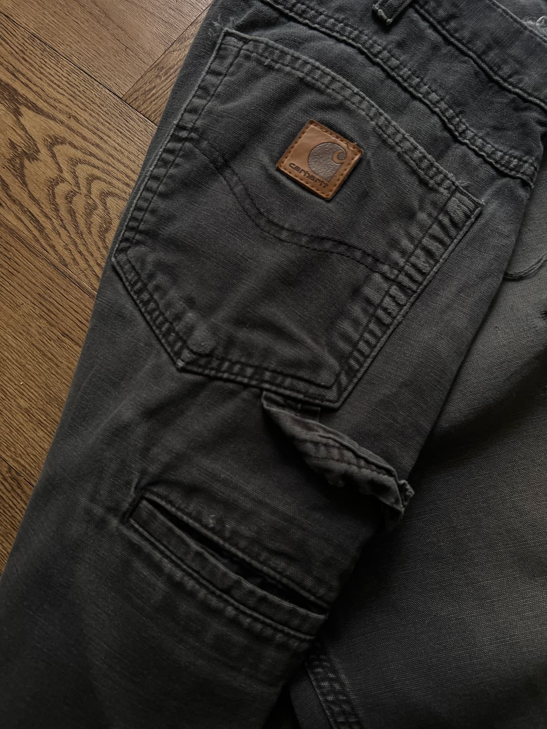 [34]칼하트 USA 하드 페이딩 블랙 싱글니 워크팬츠 상품이미지8