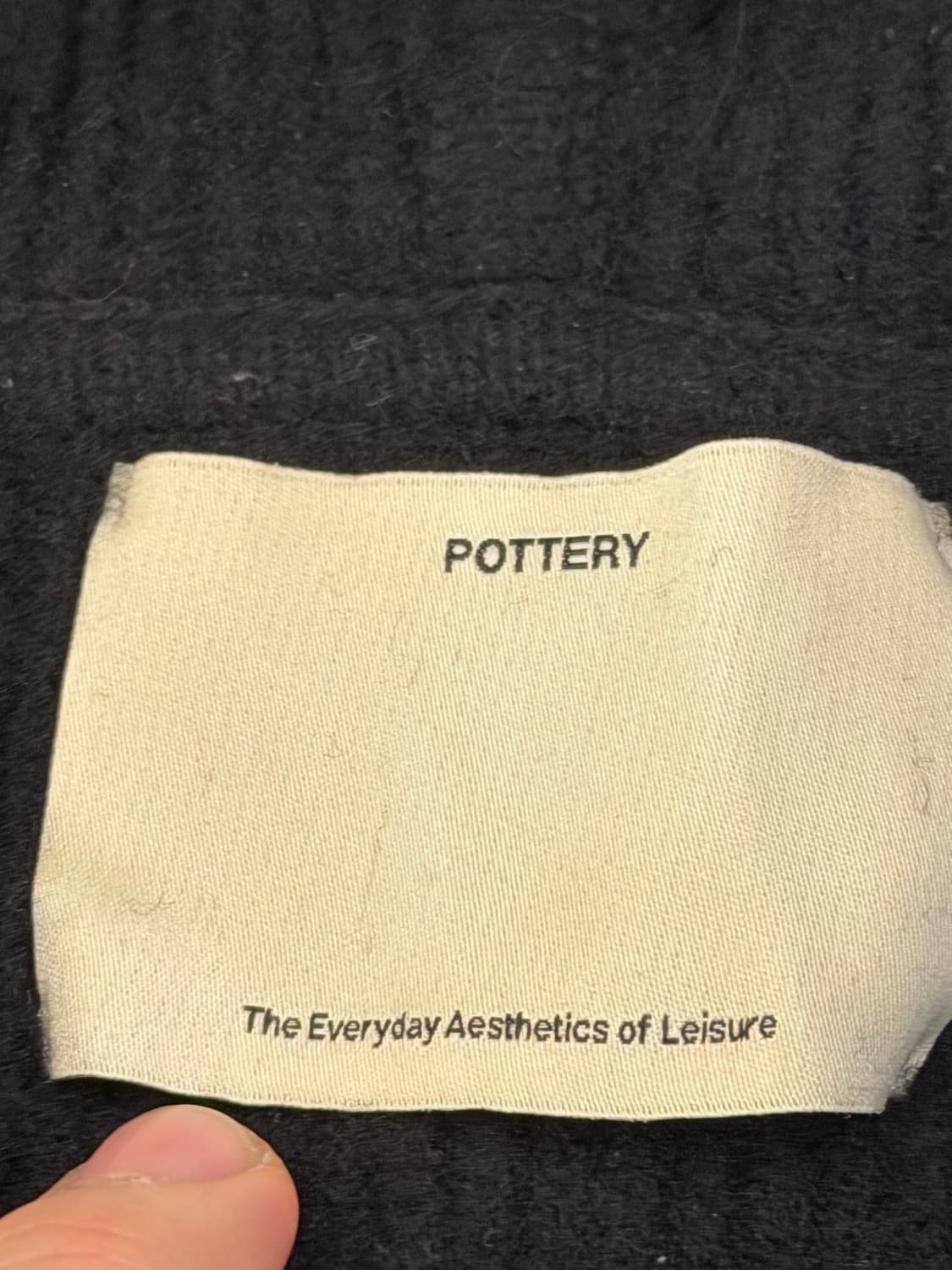 포터리 반집업 울 니트 후드 블랙 상품이미지4