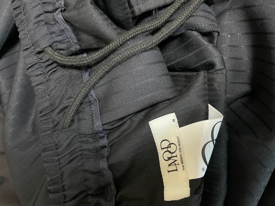 엘무드 카발리 울 스트라이프 와이드 팬츠 다크네이비 46 상품이미지2