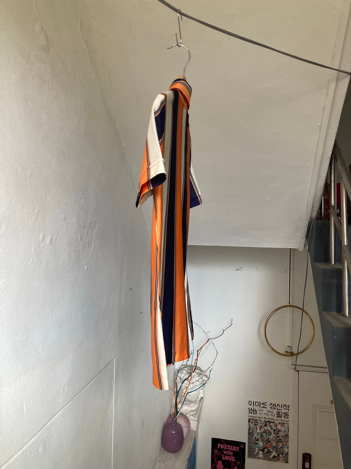 y2k 슬림핏 스트라이프 셔츠 상품이미지7