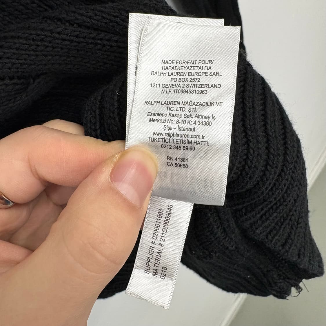 폴로 랄프로렌 블랙 꽈배기 니트 긴팔 여S 상품이미지6