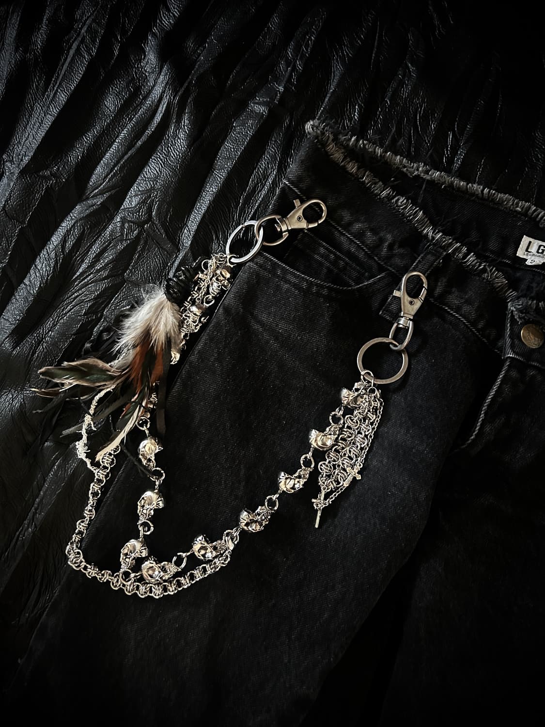 [Handmade]Vkei feather accessory chain 상품이미지1