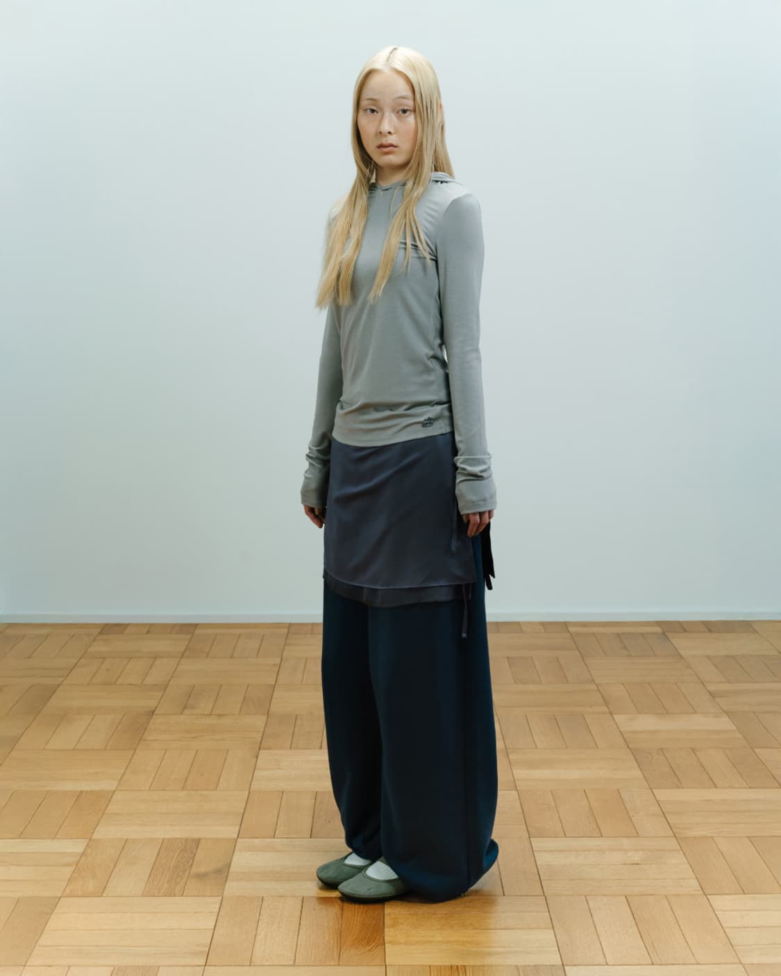 COYSEIO 코이세이오 슬림 롱슬리브 후드 038 그레이 상품이미지4