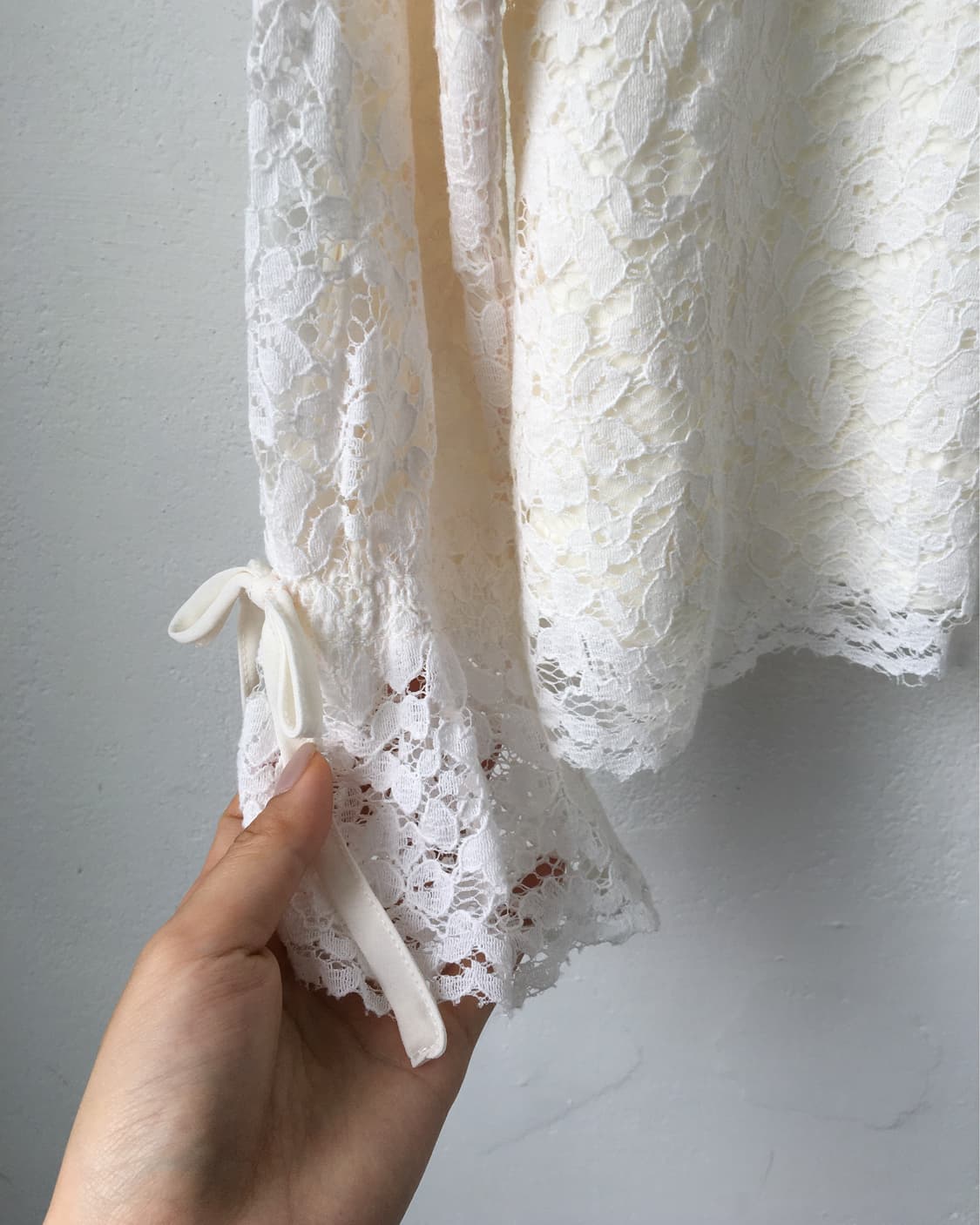 lace high neck sleeve 상품이미지4