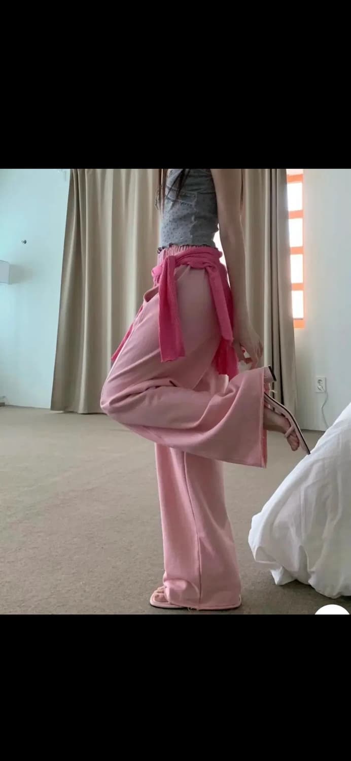 로프 쭈리 와이드 밴딩팬츠 상품이미지1