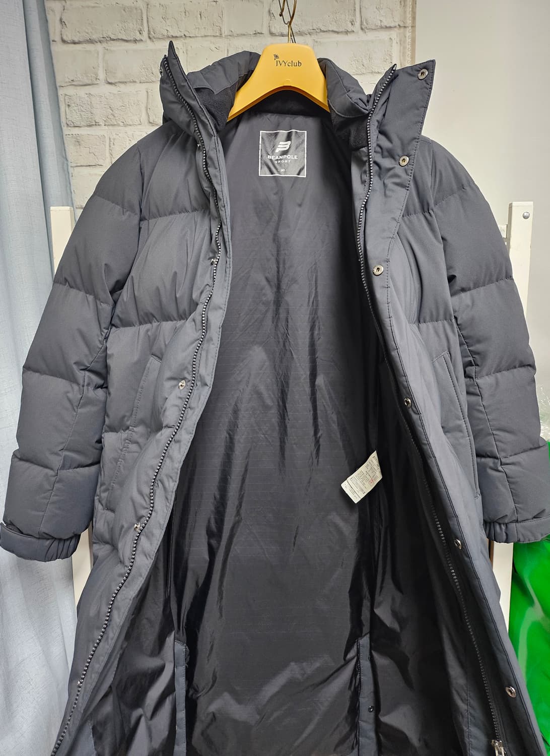 빈폴 여성 남성 롱패딩 S 90 덕다운 벤치다운 남녀공용 XD67 상품이미지5