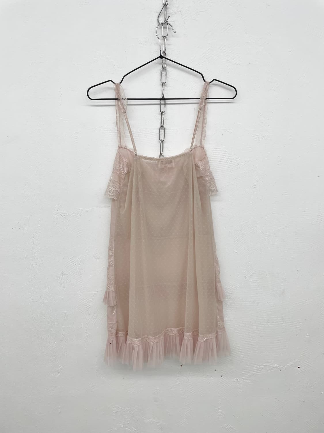 에블린 핑크 레이스 시어 슬립 상품이미지6