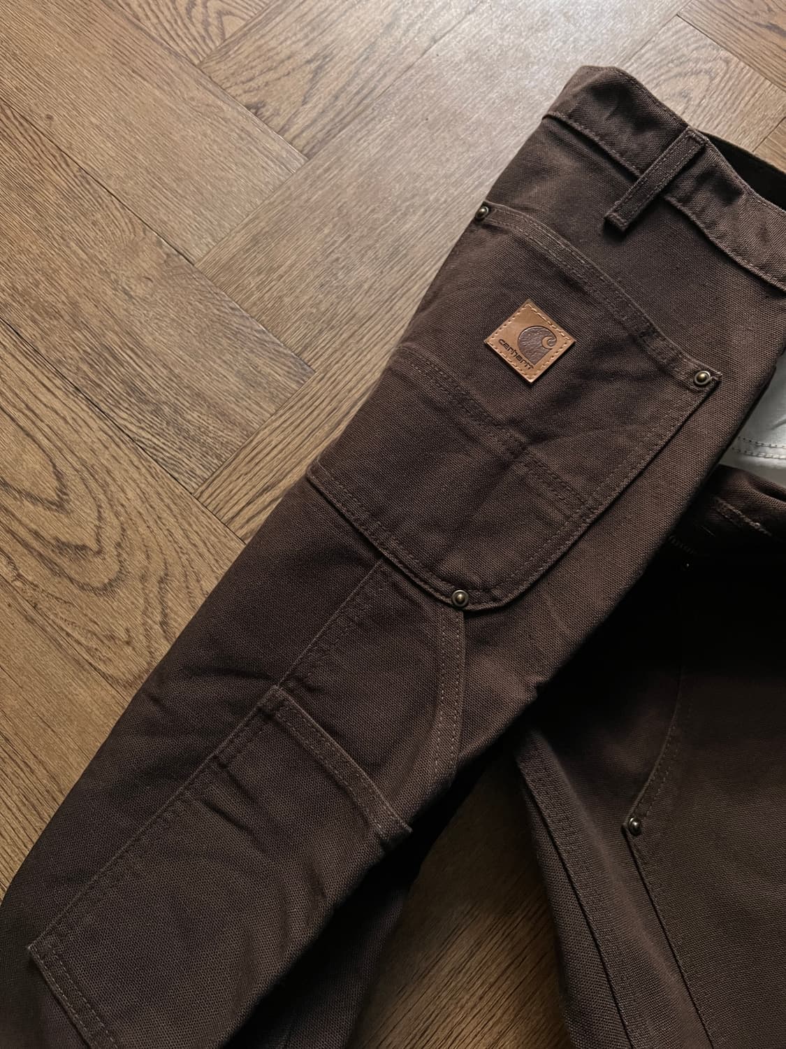 [32]칼하트 USA 다크브라운 더블니 캔버스 워크팬츠 상품이미지7