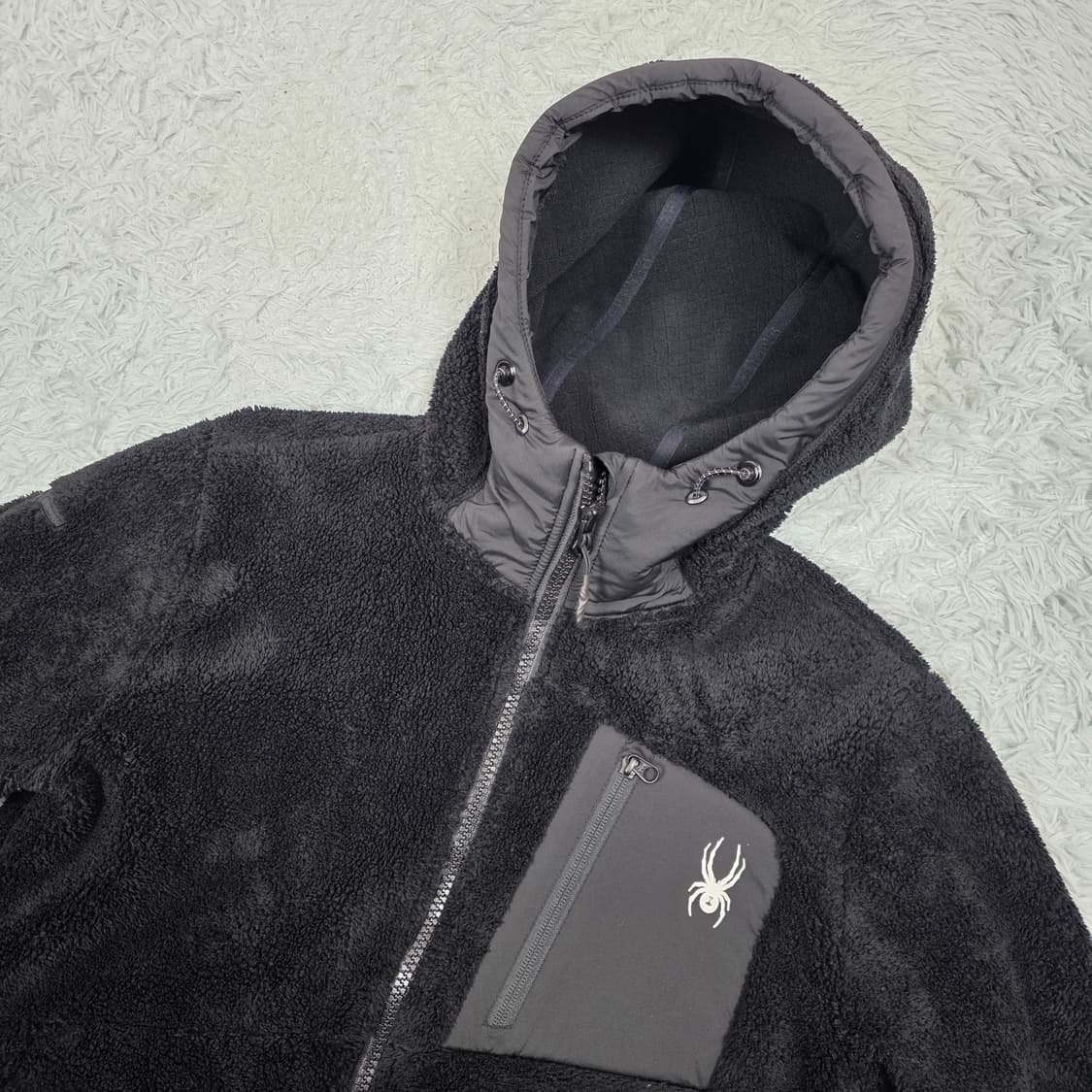 SPYDER 스파이더 롱헤어 후리스 자켓 블랙 S 상품이미지3
