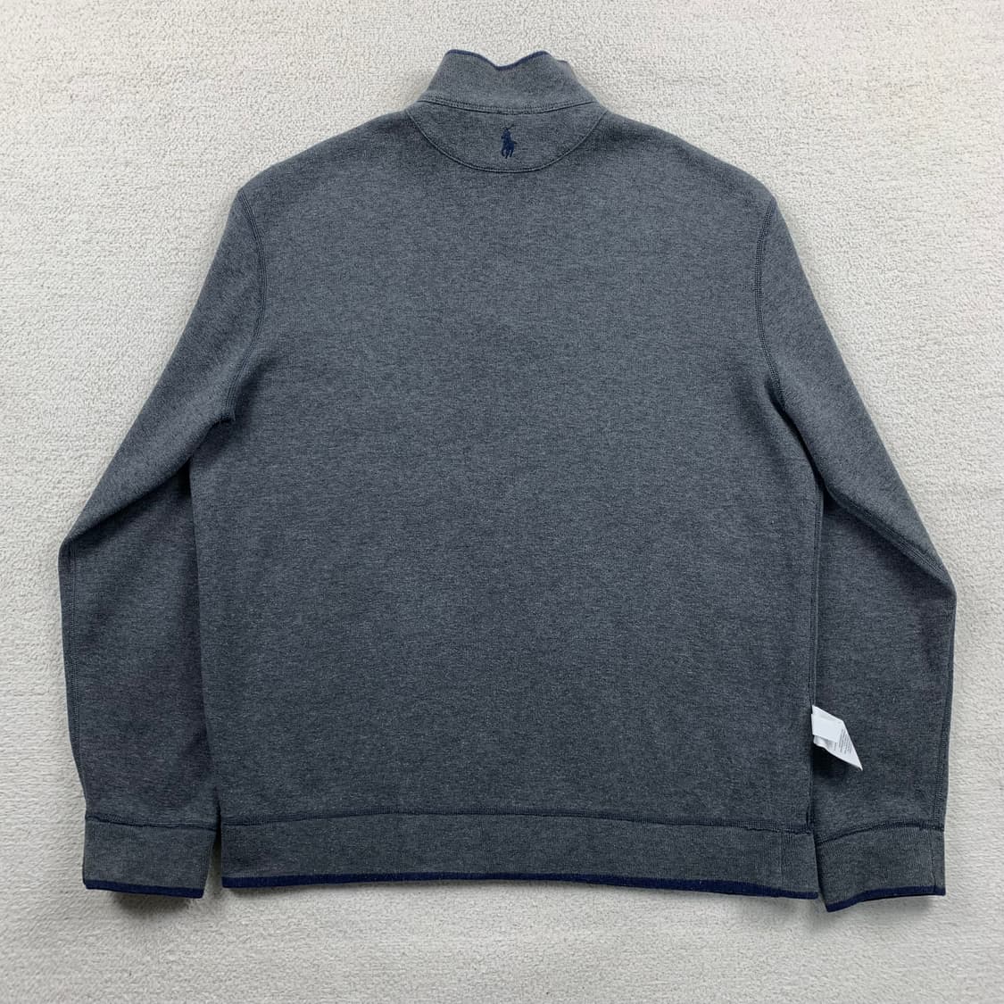 폴로 랄프로렌 패치로고 네이비/그레이 리버시블 쿼터집 니트 상품이미지7