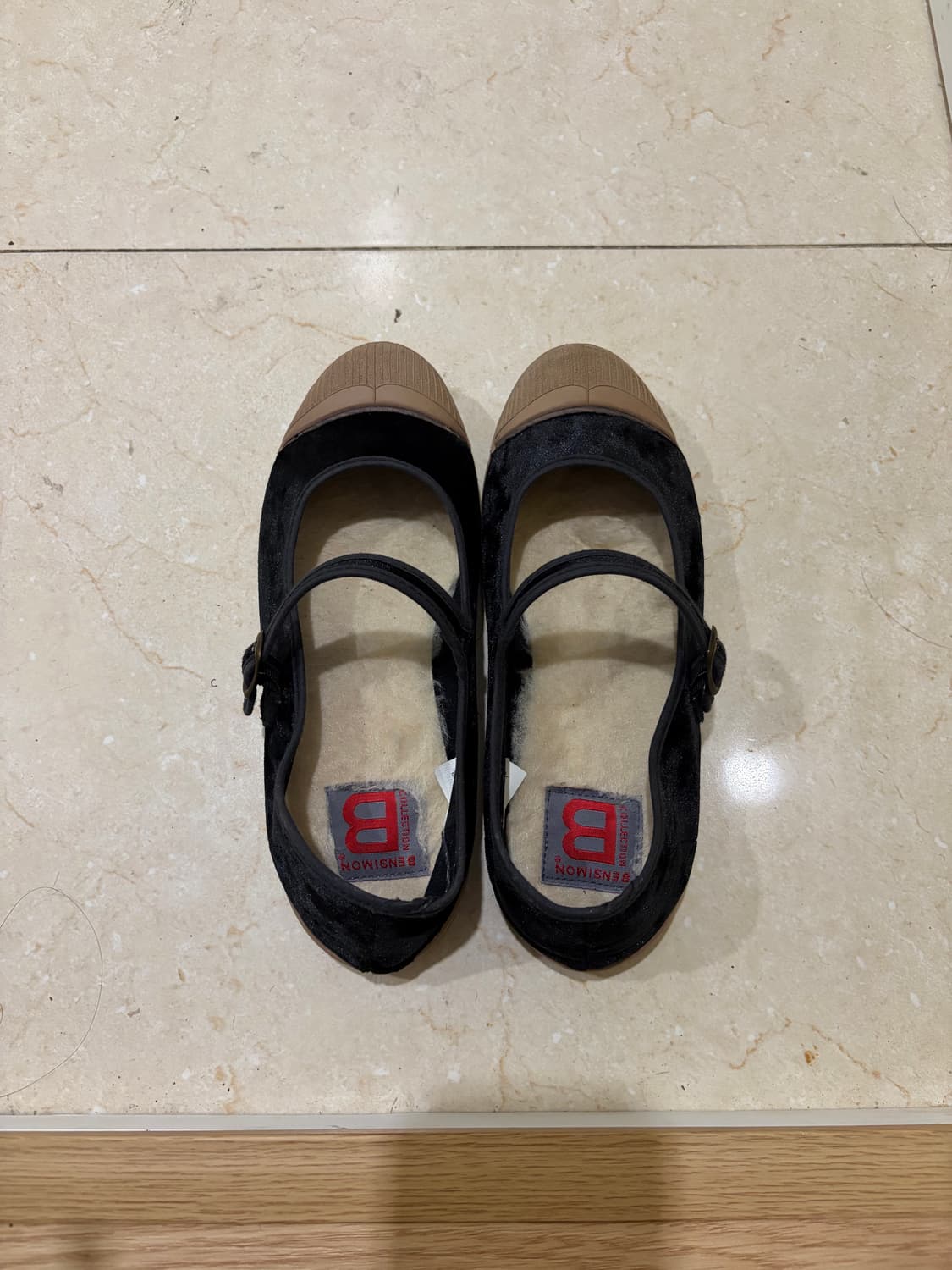 벤시몽 블랙 벨벳 메리제인 슈즈 230 상품이미지1