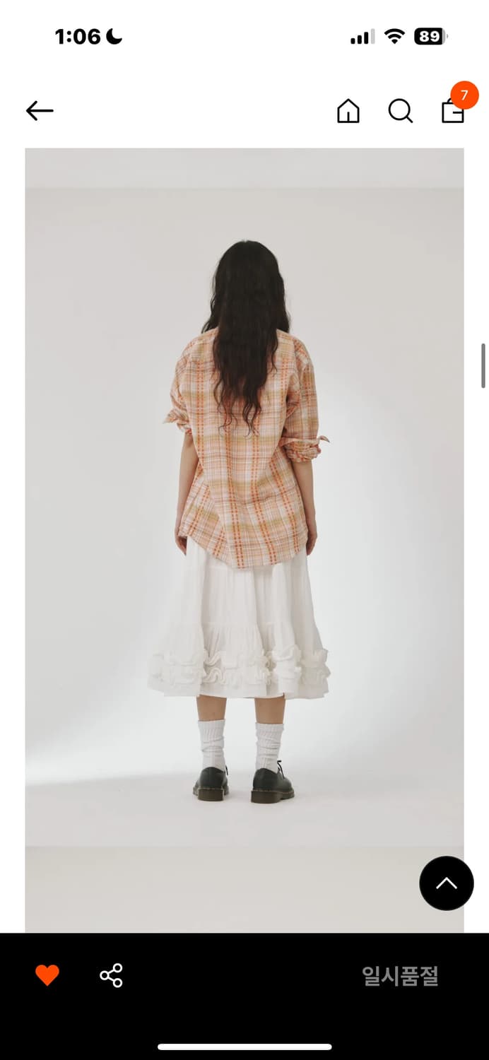플리즈프로젝트 middle frill skirt,white 상품이미지1
