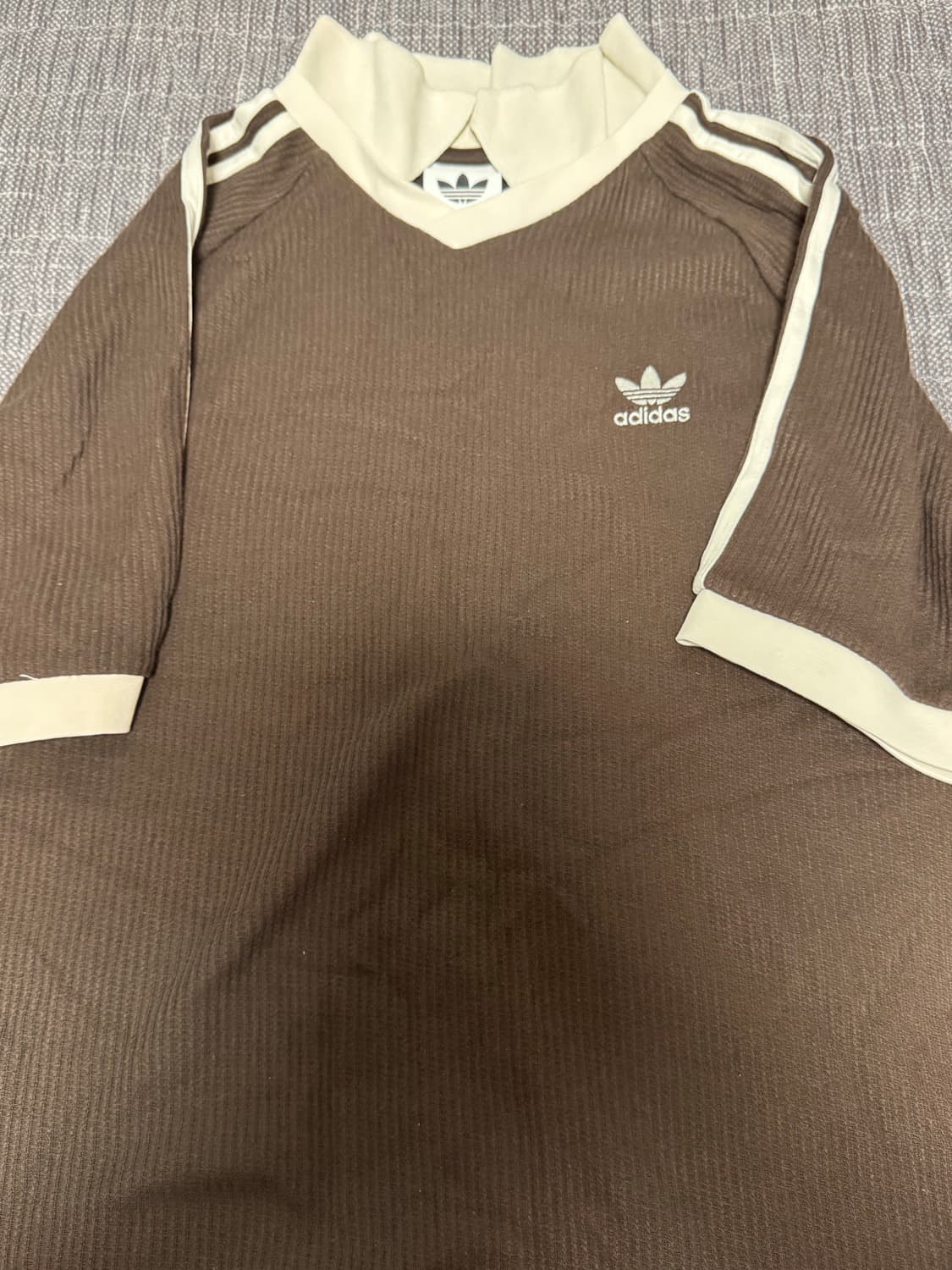 아디다스 와플 숏슬리브 폴로 셔츠 다크 브라운(L) - KR 사이즈 상품이미지4