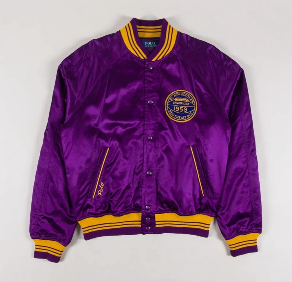 (M) 폴로 사틴 바시티 자켓 상품이미지1