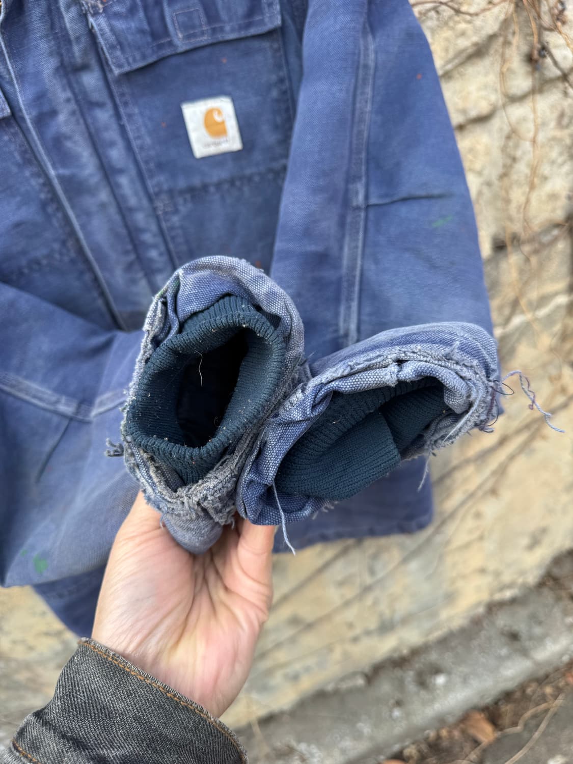 90s 칼하트 빈티지 네이비 페이딩 트레디셔널 워크 초어 자켓 상품이미지6