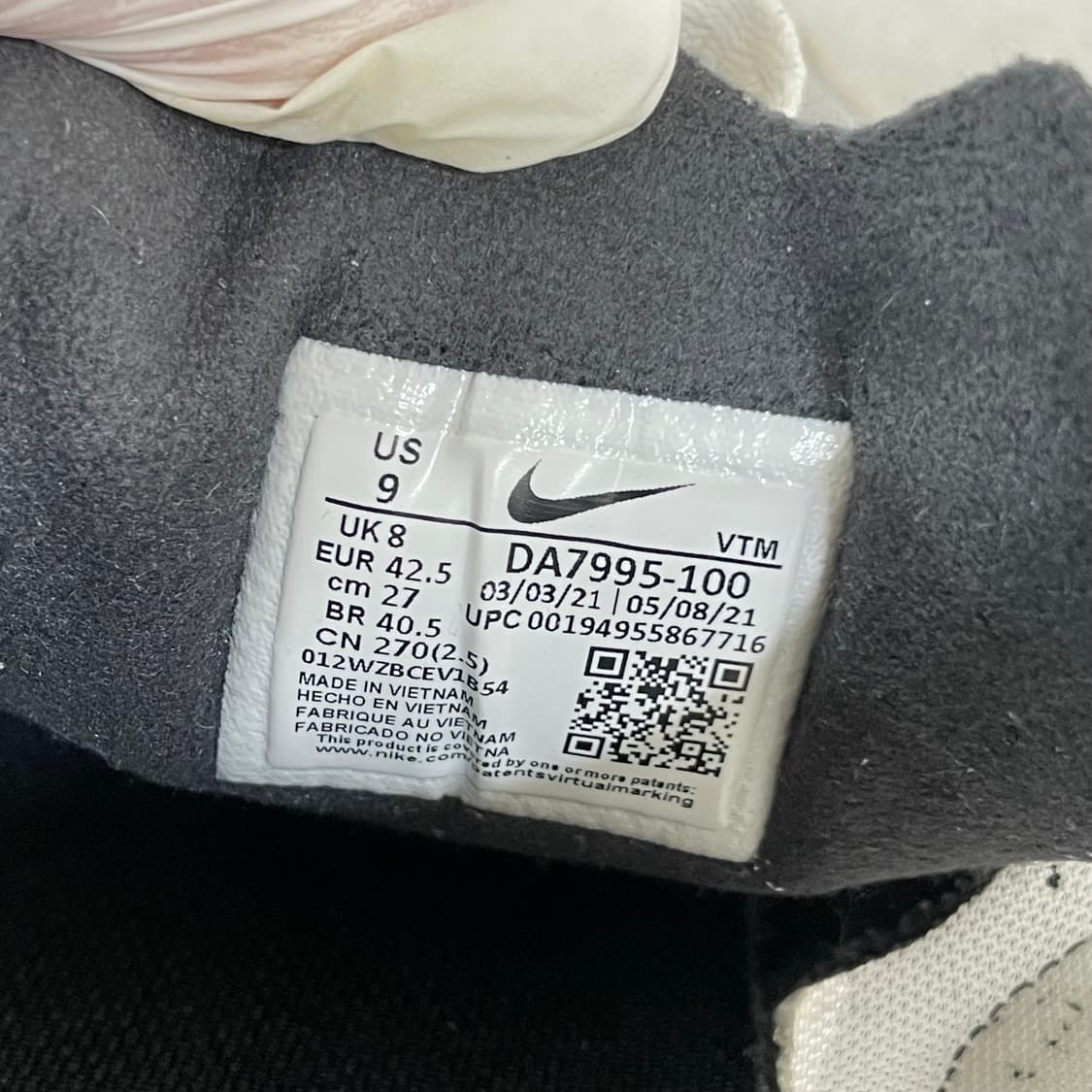 나이키 와플 원 인피니트 라일락 스니커즈 270mm 상품이미지9