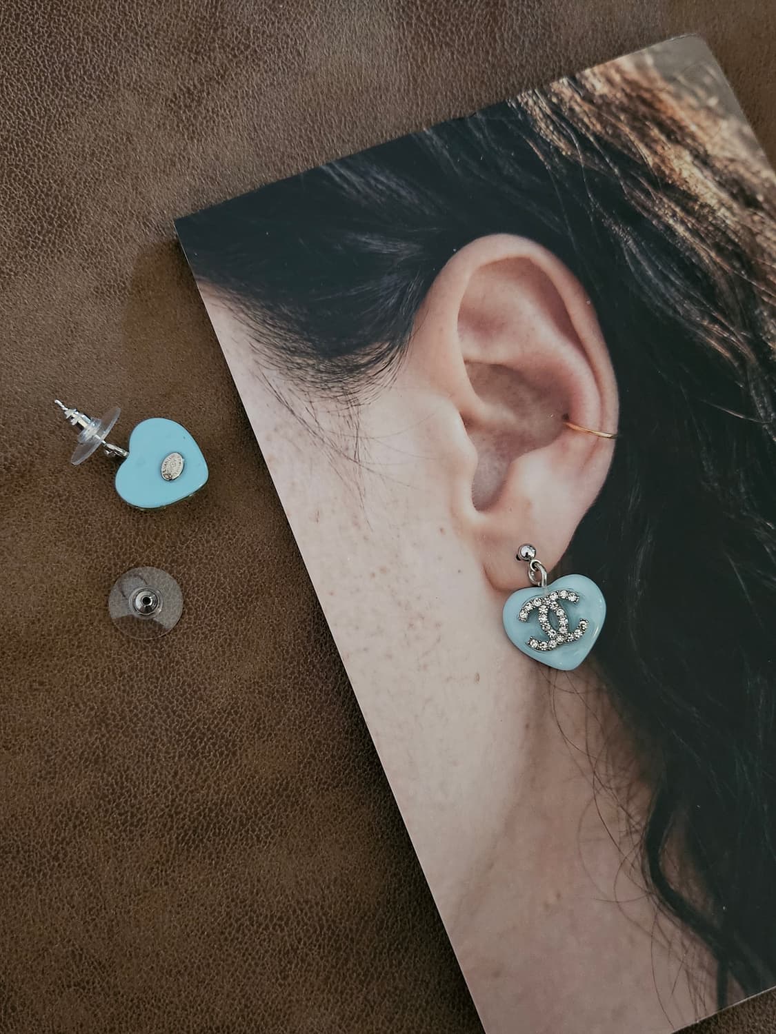 샤넬 정품 빈티지 업사이클링 귀걸이 925실버 상품이미지1