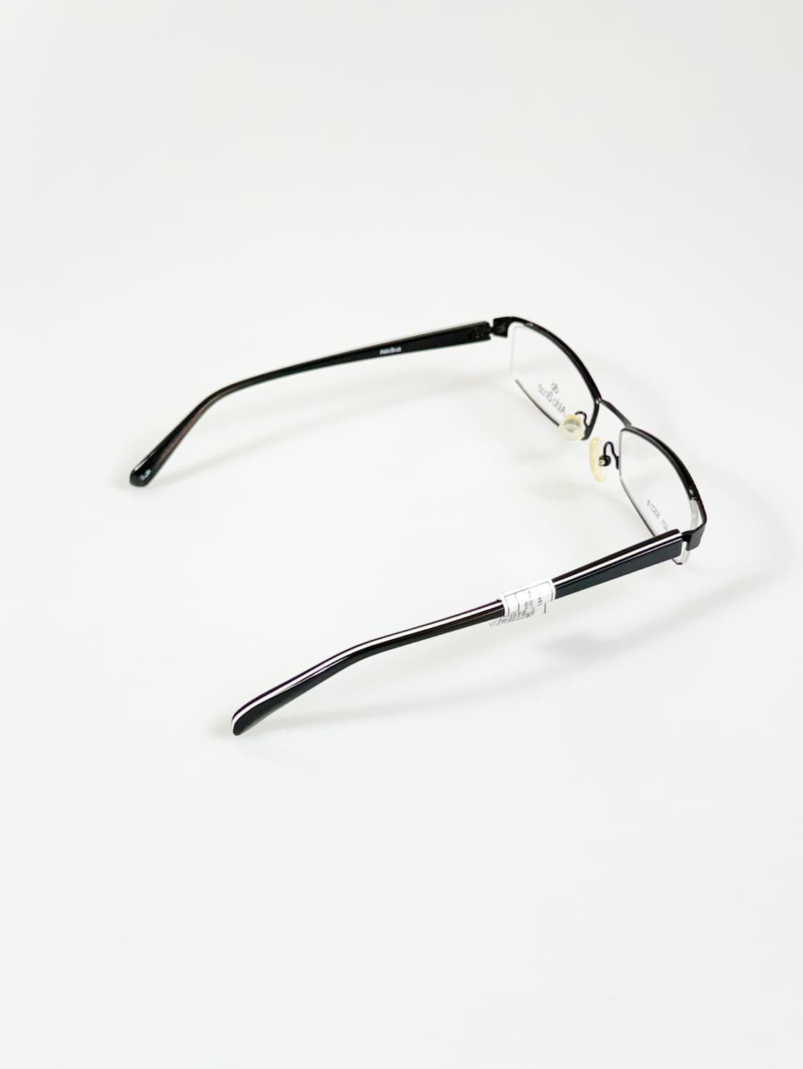 ALDO BRUE 블랙 세미 림리스 스퀘어 메탈 빈티지 안경 상품이미지4