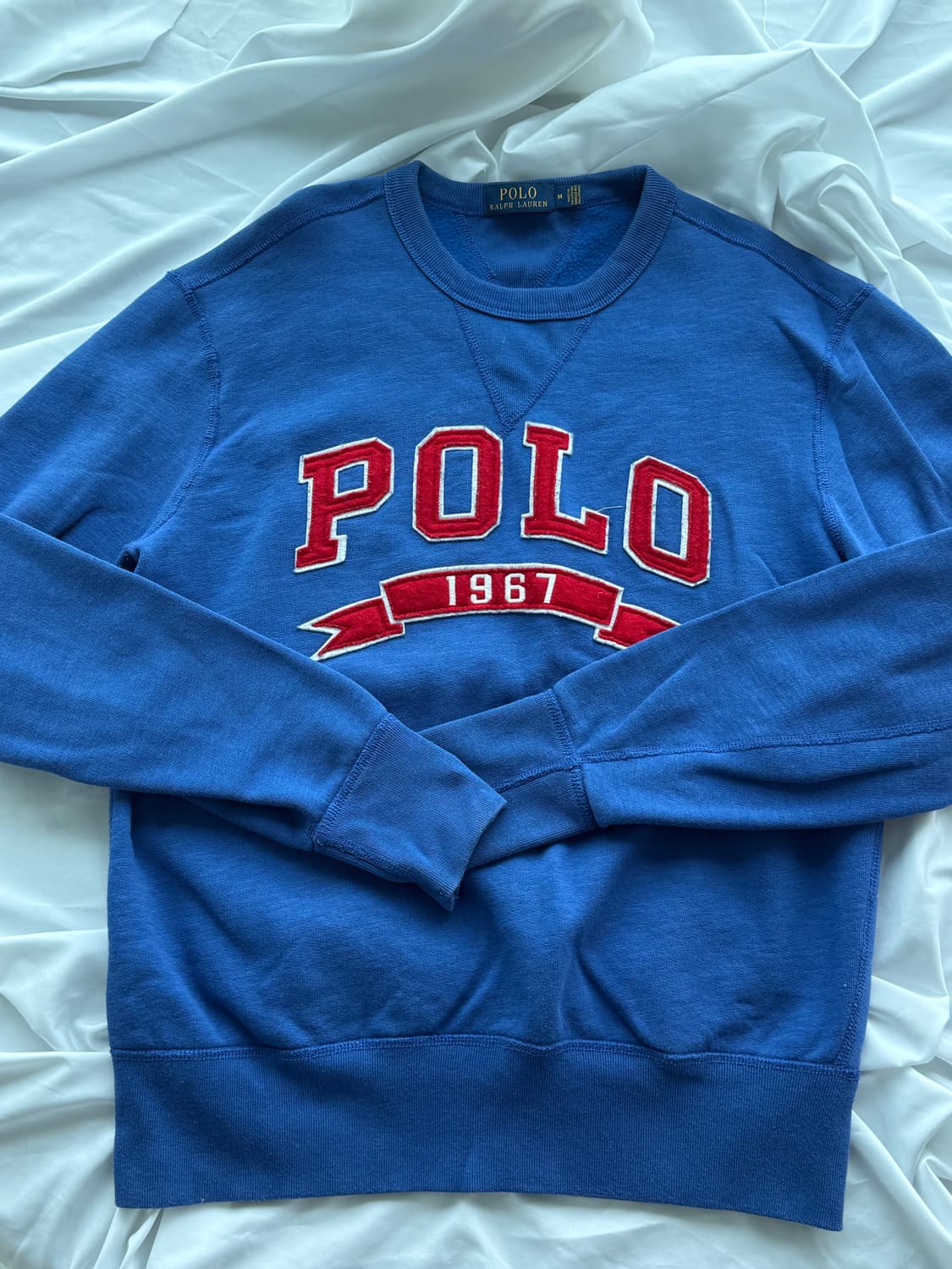 폴로 랄프로렌 블루 스펠로고 스웻 맨투맨 상품이미지1