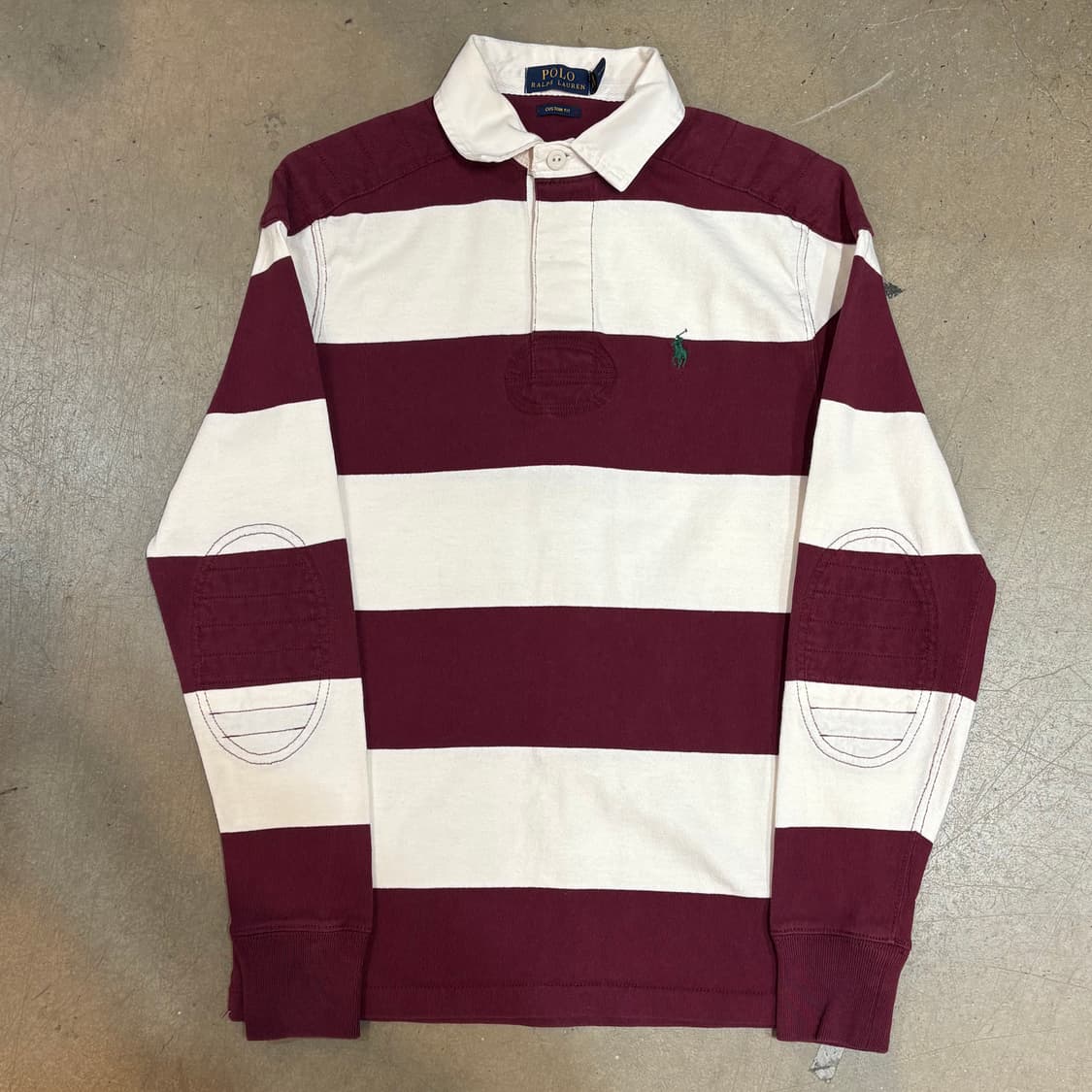 XS 폴로랄프로렌 레드 스트라이프 럭비 티셔츠  상품이미지2
