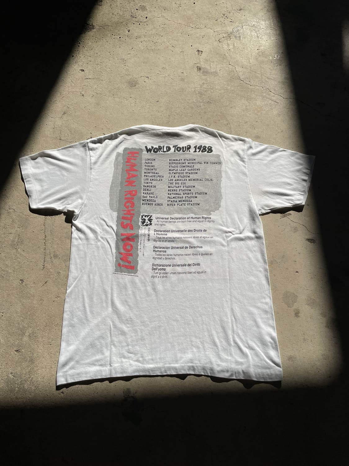 80s Reebok “Human Rights Now!” Tour T 상품이미지6