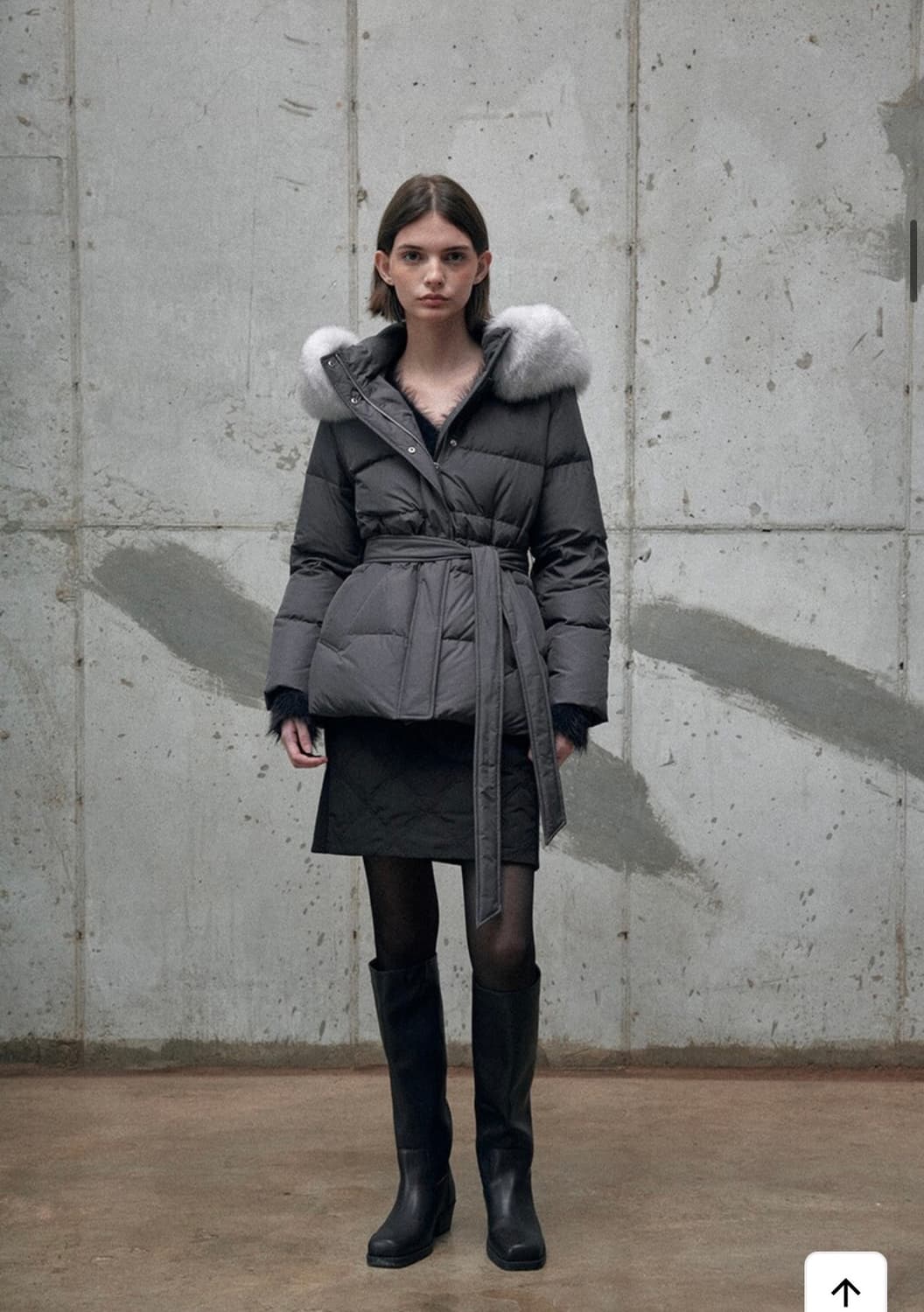 하시에 패딩 차콜 S 상품이미지1