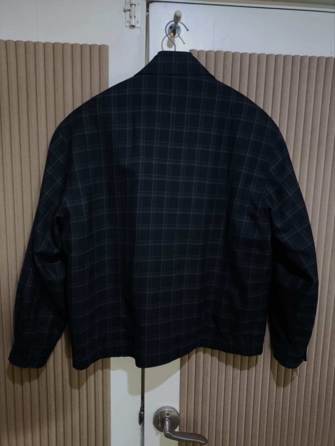 95 입생로랑 체크 레트로 블루종 봄버자켓 상품이미지7