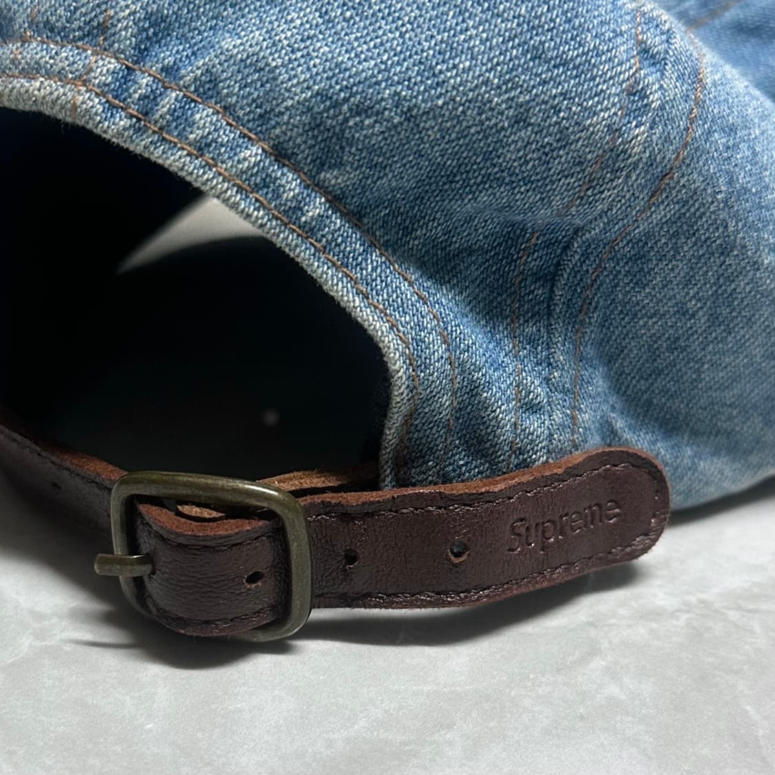 [정품] 슈프림 워시드 치노 트윌 캠프캡 데님 - 22FW 상품이미지5