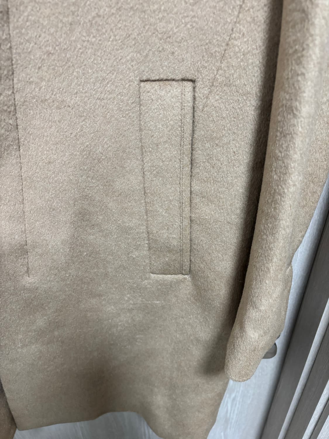 띠어리 낙타모 카멜원단 코트S/95~100/베이지 상품이미지4