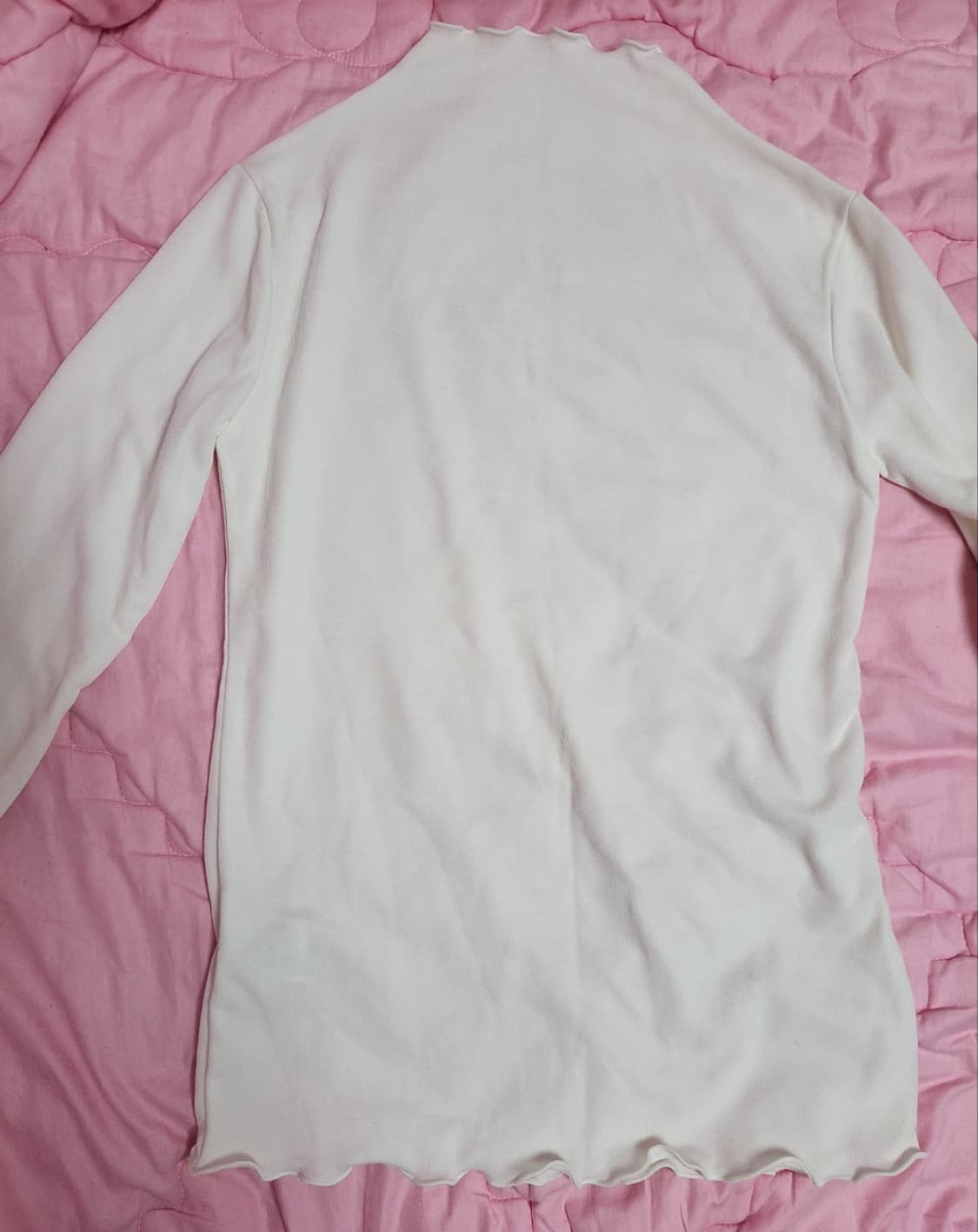 급처새상품!SOUP숲 넥 소매 러플 하이넥 목폴라 니트 티셔츠 레니본st 상품이미지3