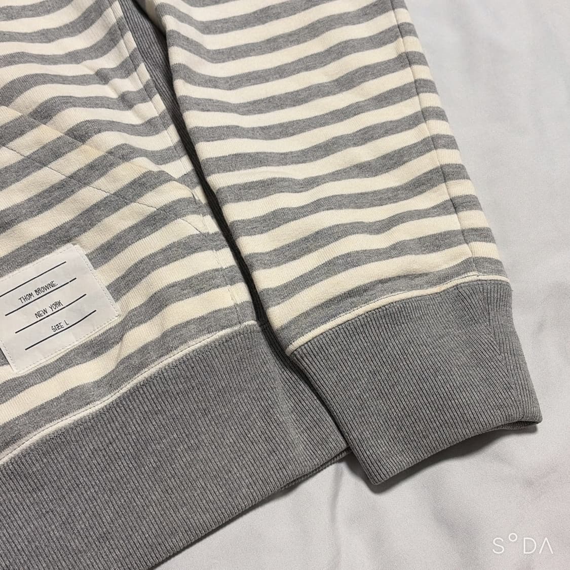Thom Browne 톰브라운 스트라이프 후드티 그레이 1 상품이미지6