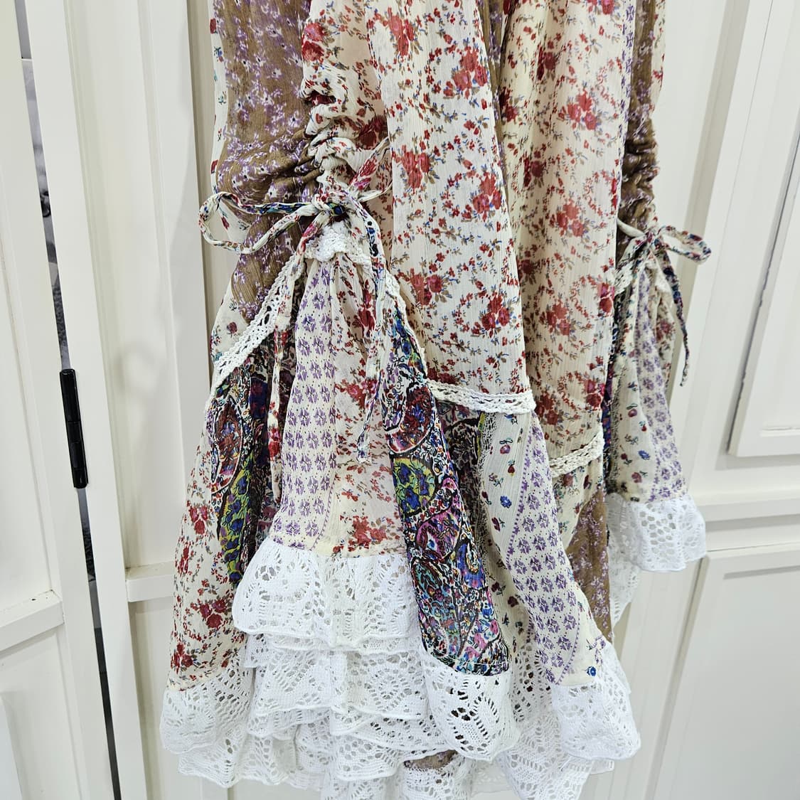 플라워 패치워크 레이스원피스 상품이미지5