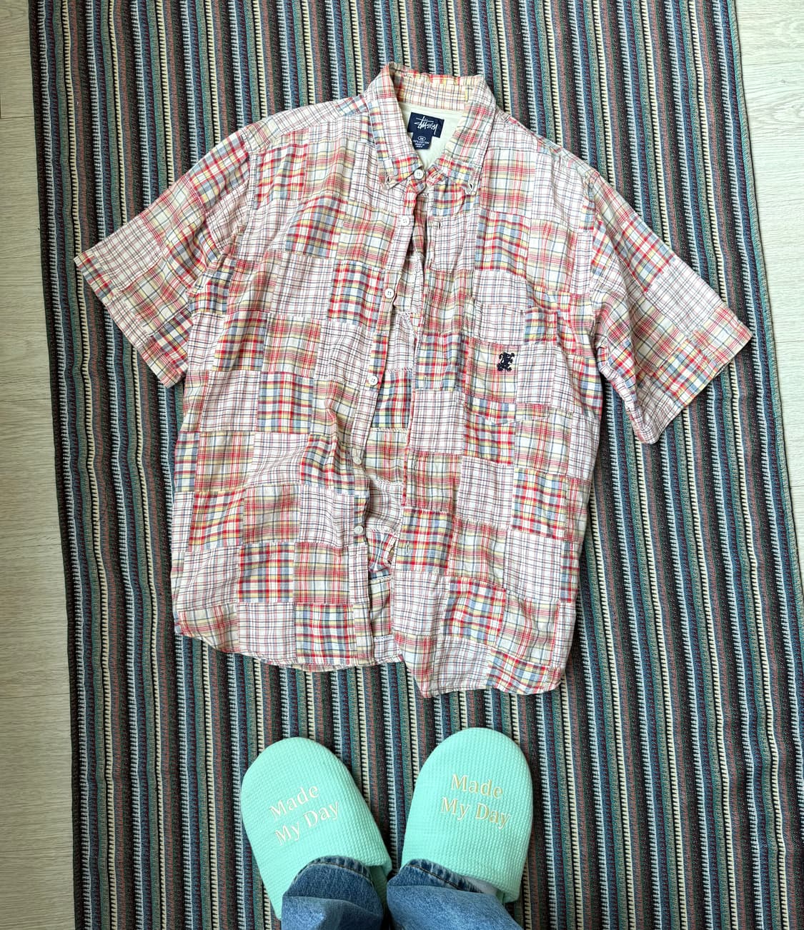 90s 올드 스투시 체크 셔츠 상품이미지2