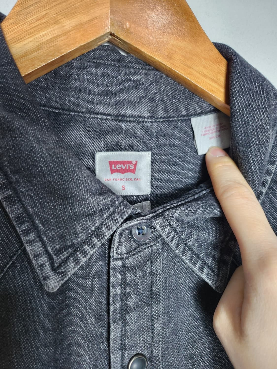 S 리바이스 흑청 웨스턴 셔츠 상품이미지2