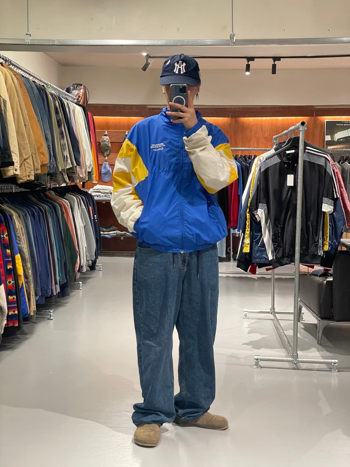 빈티지 패턴 바람막이 자켓   상품이미지1
