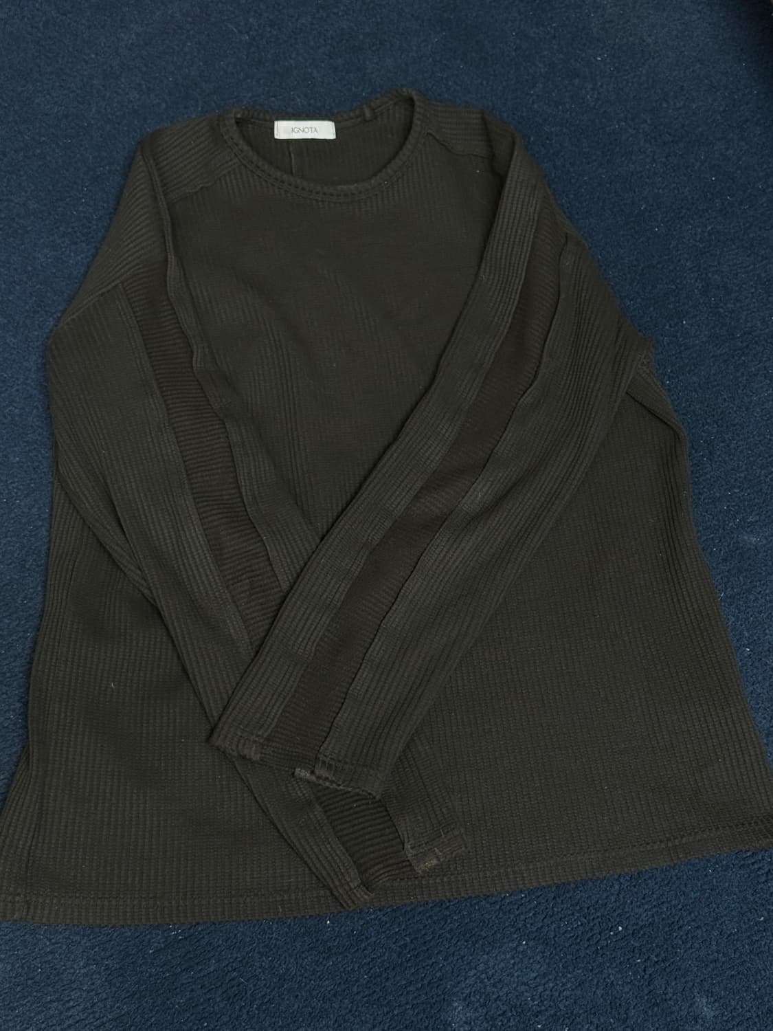 Ignota core11 워시드 롱슬리브 블랙 상품이미지1