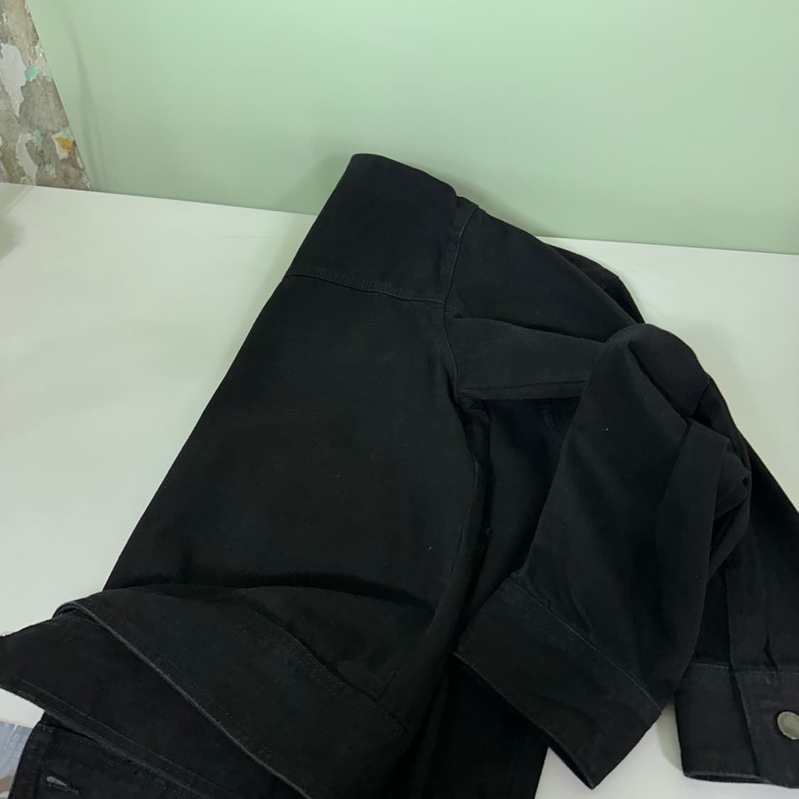 XL 커스텀어클락 오버핏 블랙 데님자켓 상품이미지5