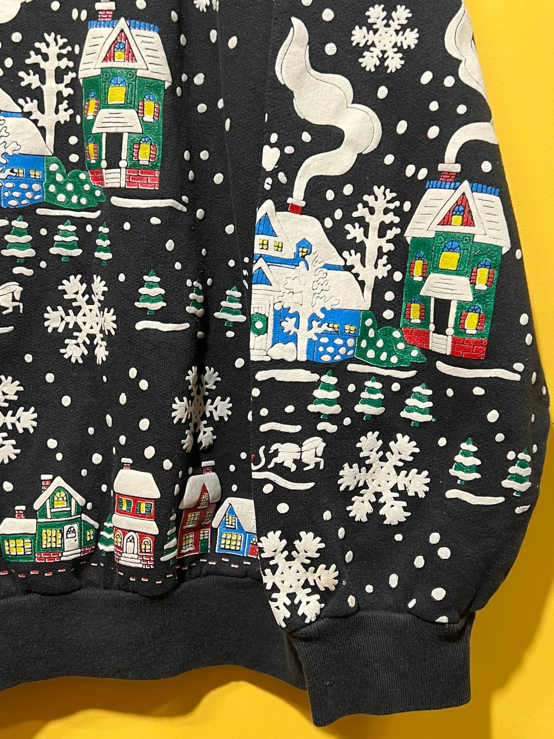 80s [L] 크리스마스 빌리지 그랜마 홀리데이 빈티지 스웻셔츠 상품이미지5