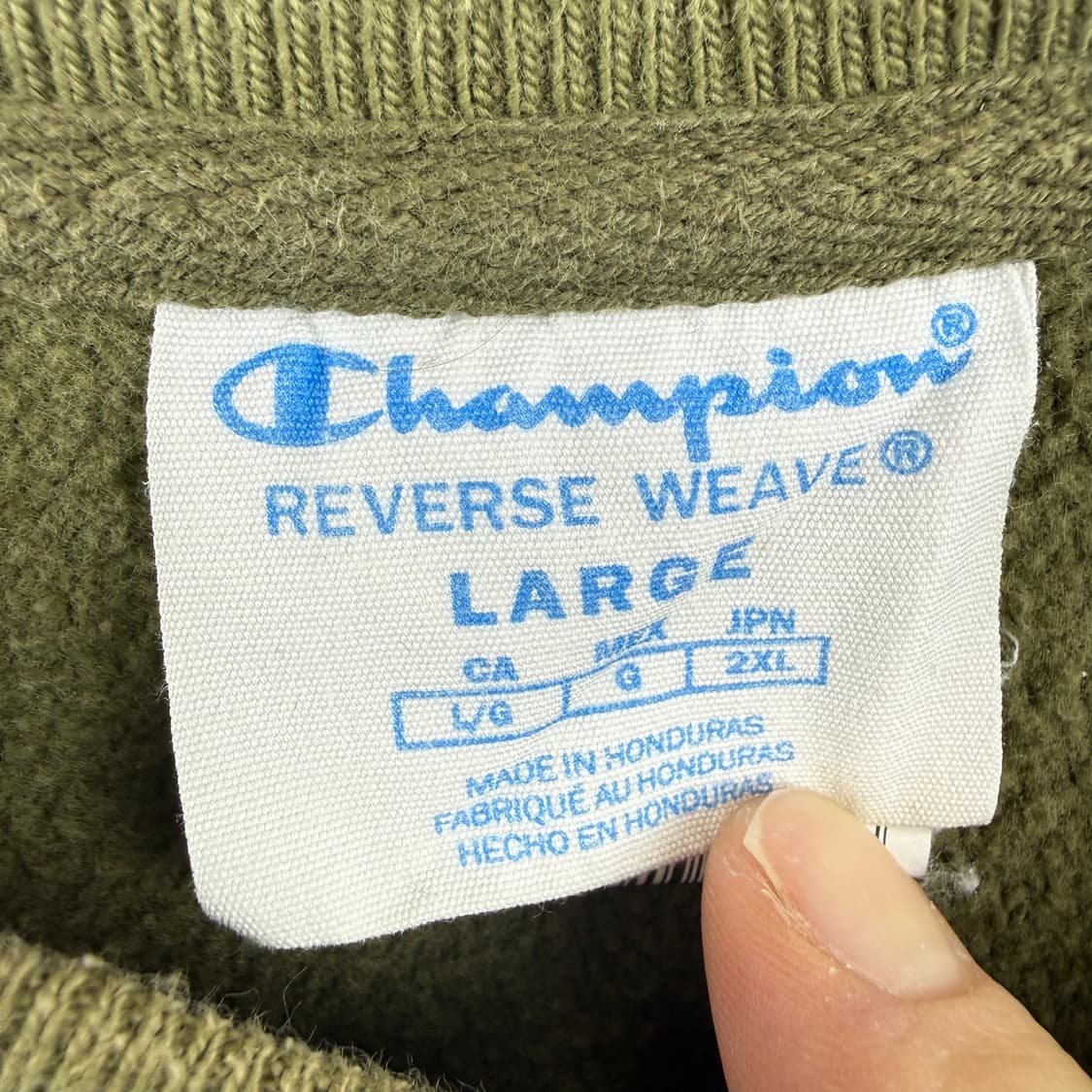(L) 챔피온 리버스위브 카키 맨투맨 상품이미지5