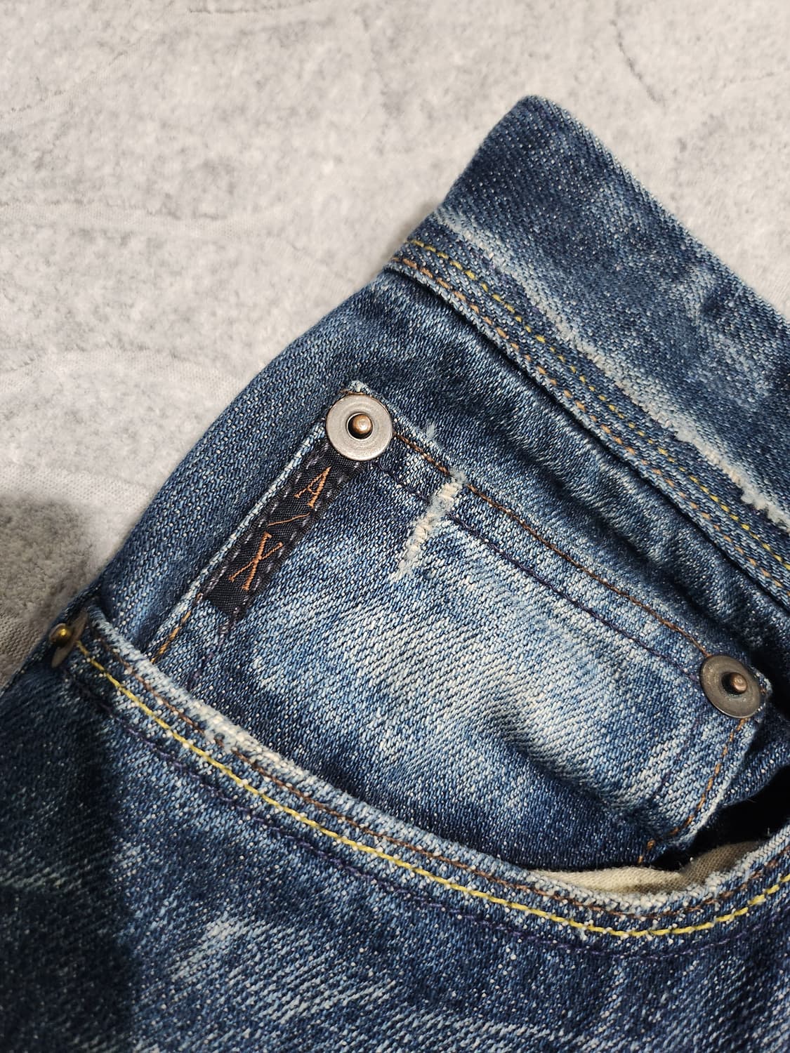 아르마니 익스체인지 빈티지 블루 워싱 팬츠 - 31 상품이미지5