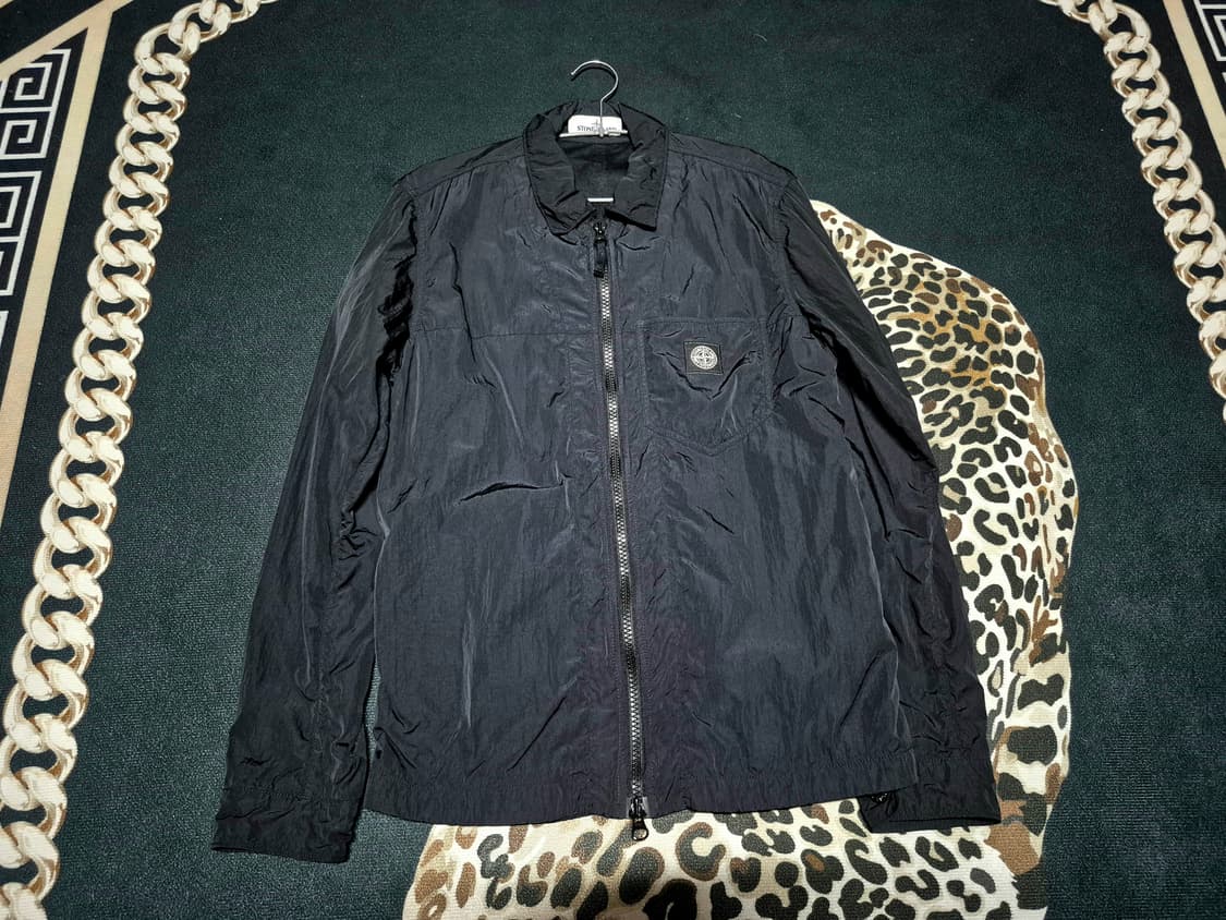 스톤 아일랜드 나일론 텔라 TC 오버셔츠 자켓 블랙 L 정품 상품이미지1