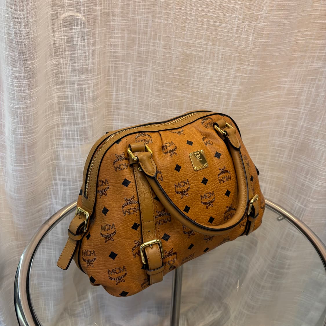 정품 MCM 황토 비세토스 토트백     상품이미지2